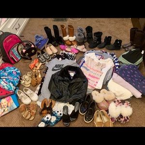 Girls shoes and clothing large lot